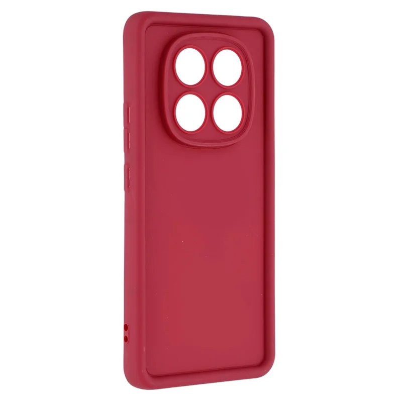 For Xiaomi Redmi Note 14 Pro 4G Case Grooved Design TPU Anti Slip Phone Cover - Red