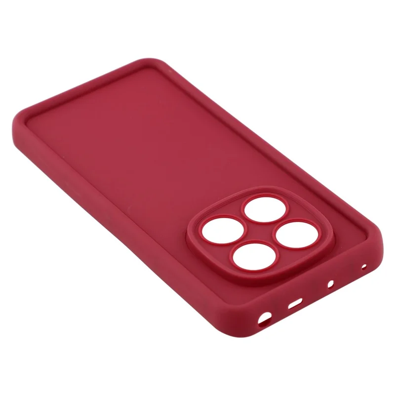 For Xiaomi Redmi Note 14 Pro 4G Case Grooved Design TPU Anti Slip Phone Cover - Red