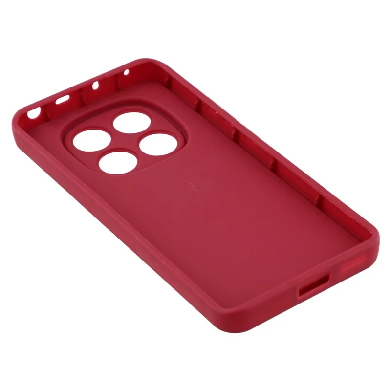 For Xiaomi Redmi Note 14 Pro 4G Case Grooved Design TPU Anti Slip Phone Cover - Red