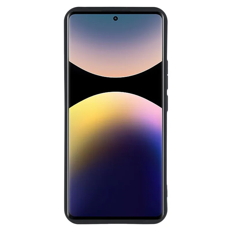 For Xiaomi Redmi Note 14 Pro 5G / Poco X7 5G Case Grooved Design TPU Anti Slip Phone Cover - Black