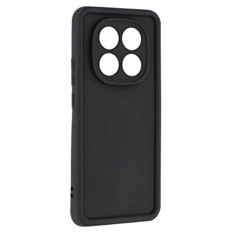For Xiaomi Redmi Note 14 Pro 5G / Poco X7 5G Case Grooved Design TPU Anti Slip Phone Cover - Black