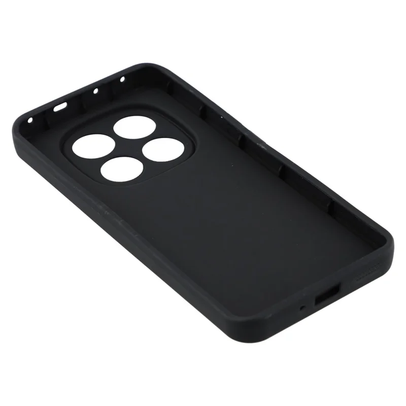 For Xiaomi Redmi Note 14 Pro 5G / Poco X7 5G Case Grooved Design TPU Anti Slip Phone Cover - Black