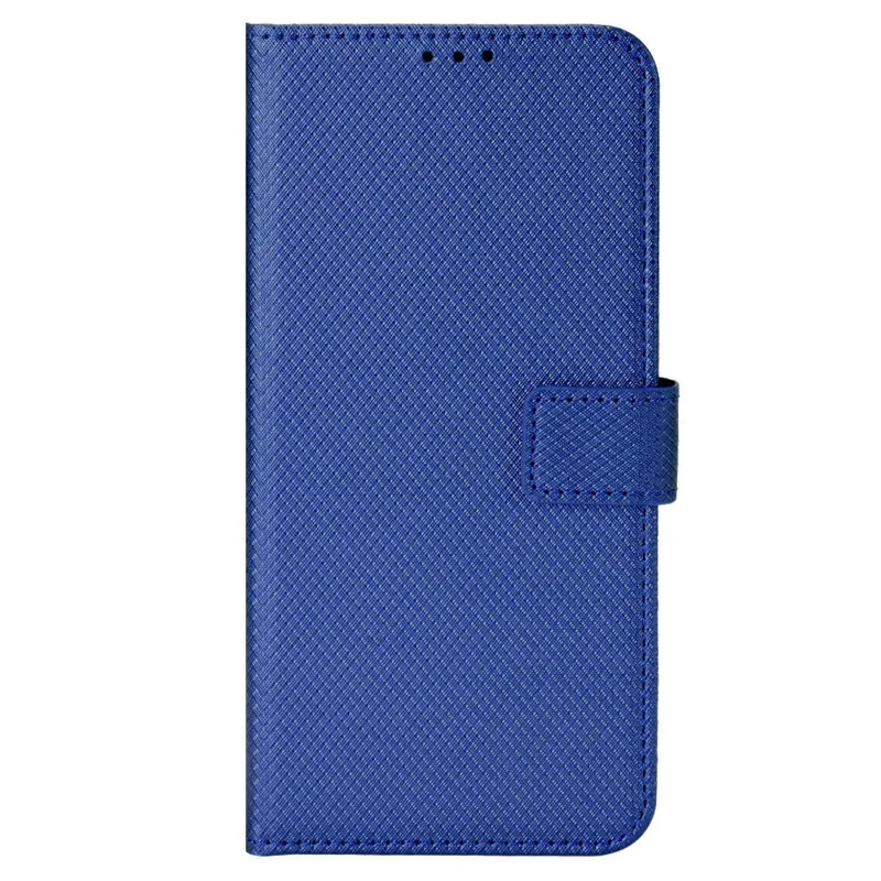 Cover per telefono con texture a diamante per Honor 70 Lite 5G / X6 4G / Honor Play6C / X8 5G, custodia portafoglio in pelle pieghevole con supporto resistente ai graffi - Blu
