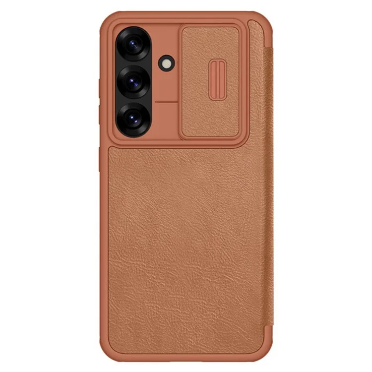 Cover in pelle NILLKIN Qin Pro Series per Samsung Galaxy A56 5G con vani porta carte - Marrone