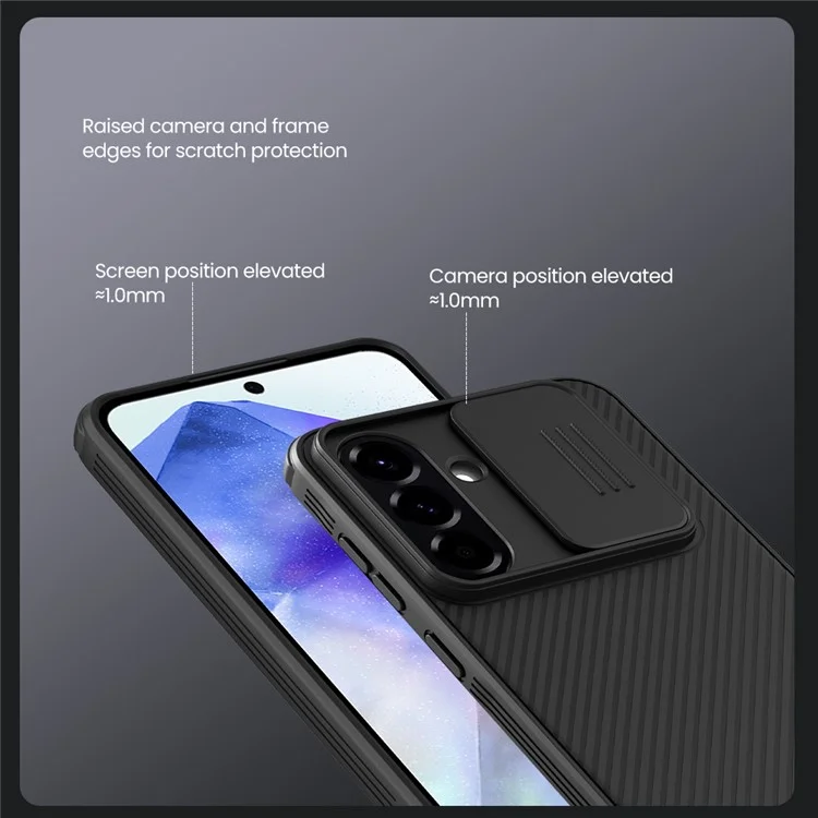 NILLKIN Camshield Pro for Samsung Galaxy A56 5G Case Compatible with MagSafe TPU + PC Phone Cover with Slider Camera Lid