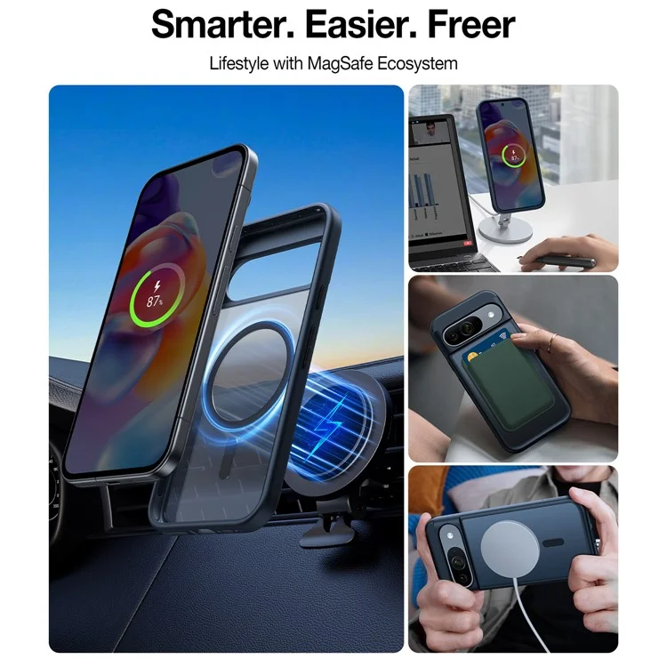 TORRAS For Google Pixel 9 Pro / 9 Case Compatible with MagSafe Matte PC + TPU Phone Cover