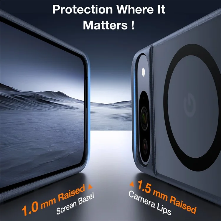 TORRAS For Google Pixel 9 Pro  /  Pixel 9 Case Kickstand TPU + PC Phone Cover Compatible with MagSafe - Navy Blue