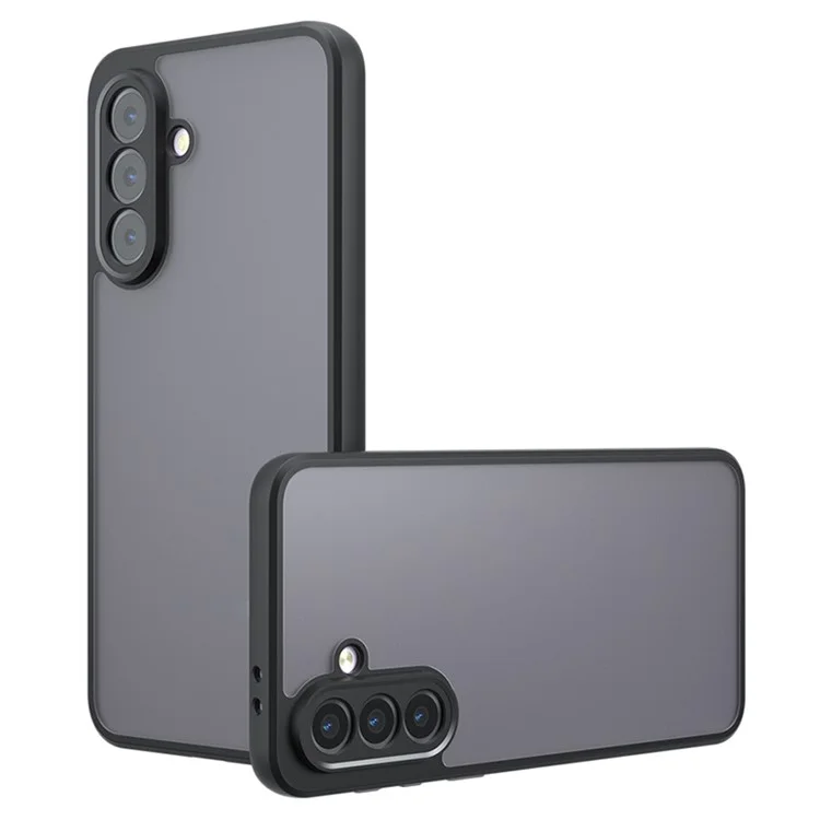 For Samsung Galaxy A56 5G Case Skin-Touch TPU+PC Matte Phone Shell, Transparent Black