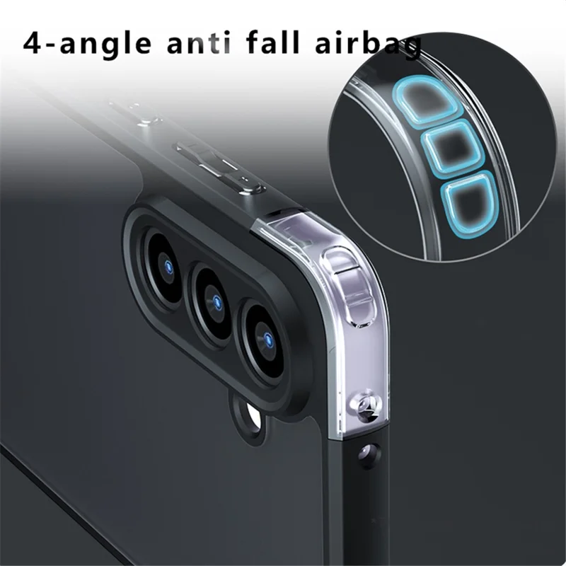 Voor Samsung Galaxy A56 5G hoesje TPU+PC stootvaste transparante telefoonhoes