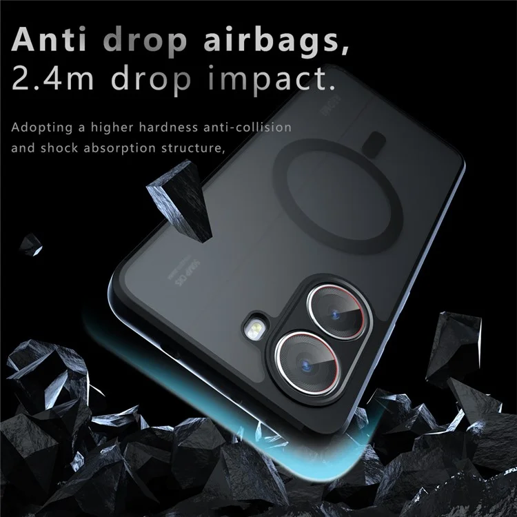 Matte Case for Xiaomi Poco X7 Pro 5G / Redmi Turbo 4 5G Compatible with MagSafe TPU+PC Phone Cover