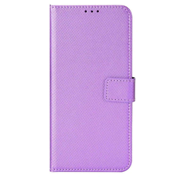 Per Xiaomi Redmi A1 4G Diamond Texture Phone Cover Anti-fingerprint PU Stand Case - Viola