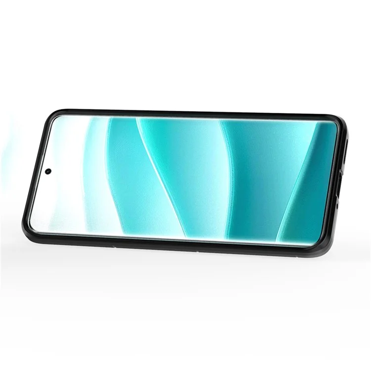 For Xiaomi Redmi Note 14 Pro 5G / Poco X7 5G Case PC + TPU Protective Phone Cover with Ring Kickstand - Black