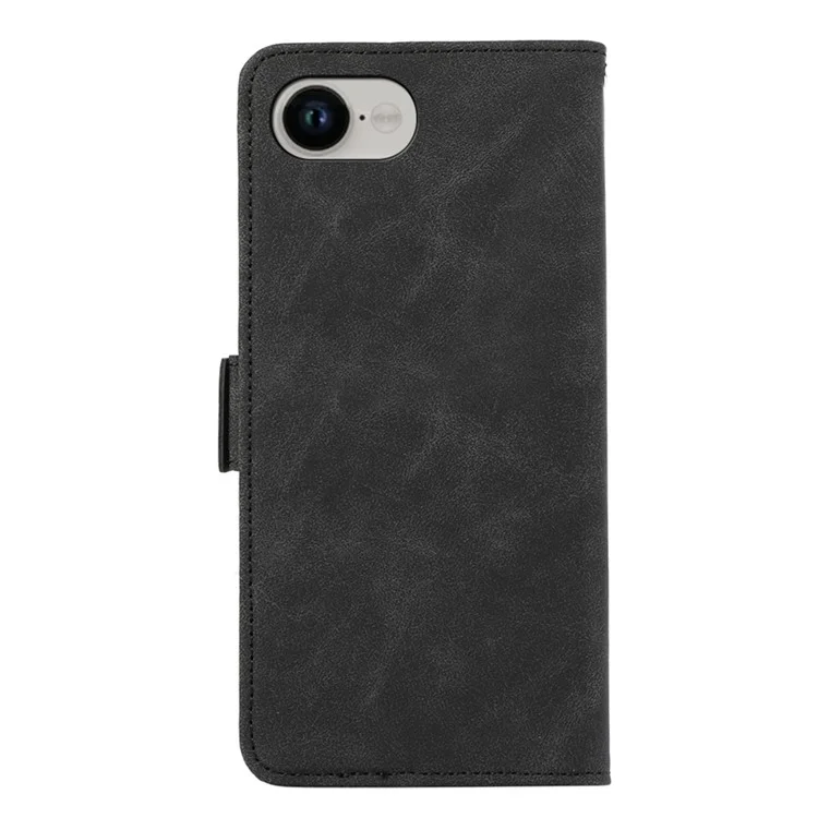 ABEEL Pour étui iPhone SE (2025) en cuir PU avec support rabattable et blocage RFID - Noir
