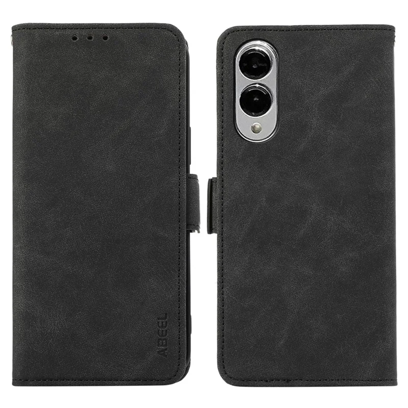 ABEEL per Samsung Galaxy S25 Edge Cover in Pelle PU Folio con Supporto e Blocco RFID - Nero
