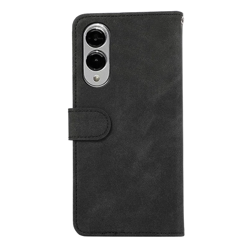 ABEEL For Samsung Galaxy S25 Edge Case Color Splicing Leather Flip Phone Cover RFID Blocking - Black