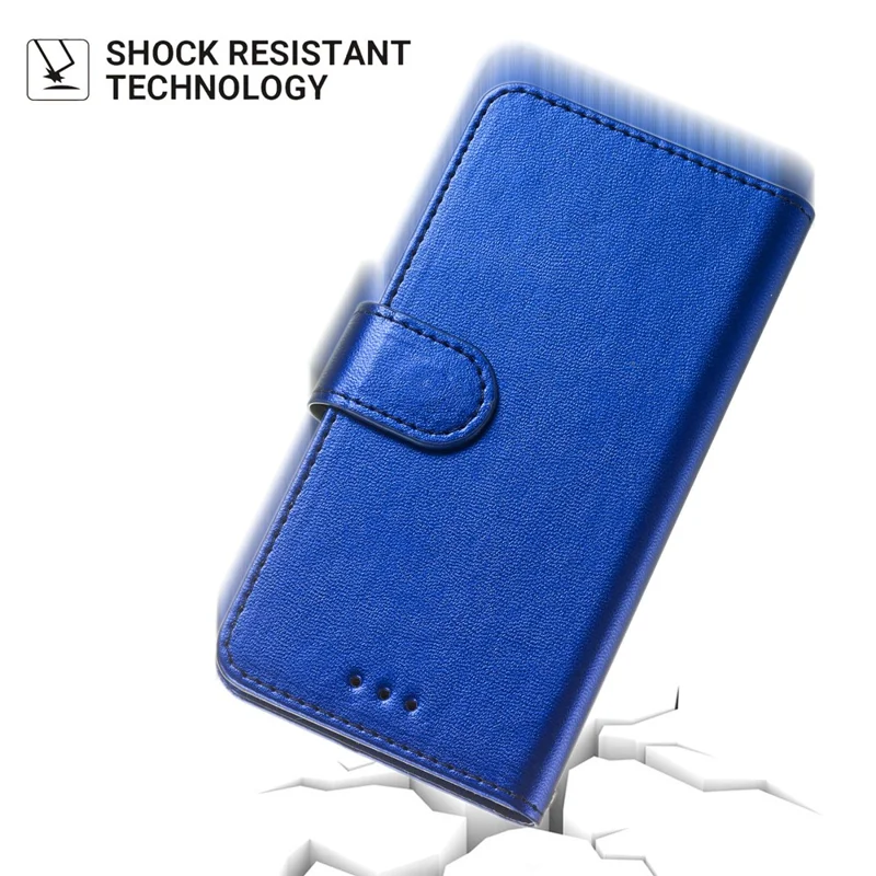 For Samsung Galaxy S25 Edge Case with Card Holder PU Leather Flip Wallet Phone Cover - Blue