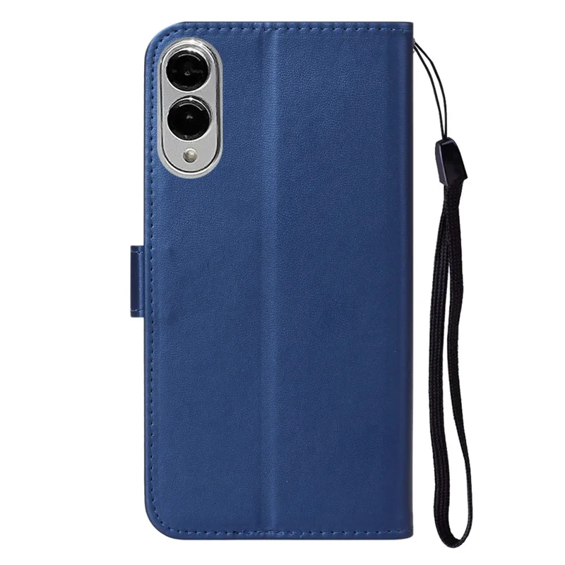 For Samsung Galaxy S25 Edge Case with Card Holder PU Leather Flip Wallet Phone Cover - Blue