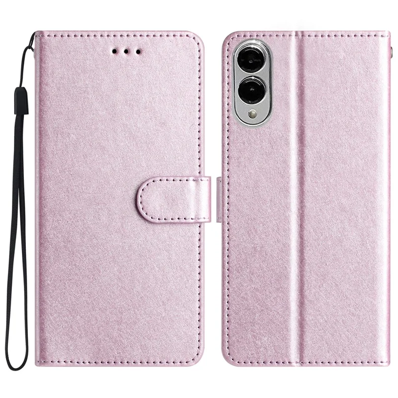 For Samsung Galaxy S25 Edge Wallet Case Leather Folio Phone Cover Magnetic Clasp - Light Purple