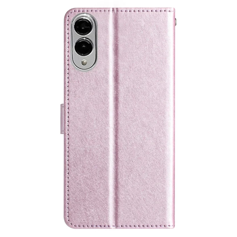For Samsung Galaxy S25 Edge Wallet Case Leather Folio Phone Cover Magnetic Clasp - Light Purple