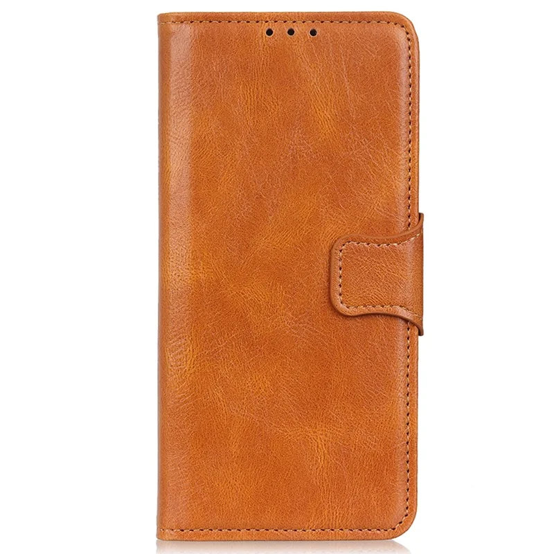 For iPhone 16e Hoesje RFID-blokkering Echt Rundleder Portemonnee Hoes - Bruin