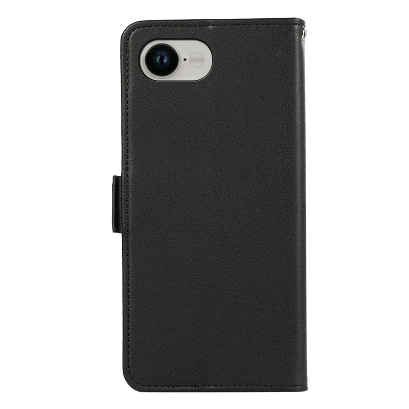ABEEL For iPhone 16e Case Leather Phone Cover with RFID Blocking Wallet - Black