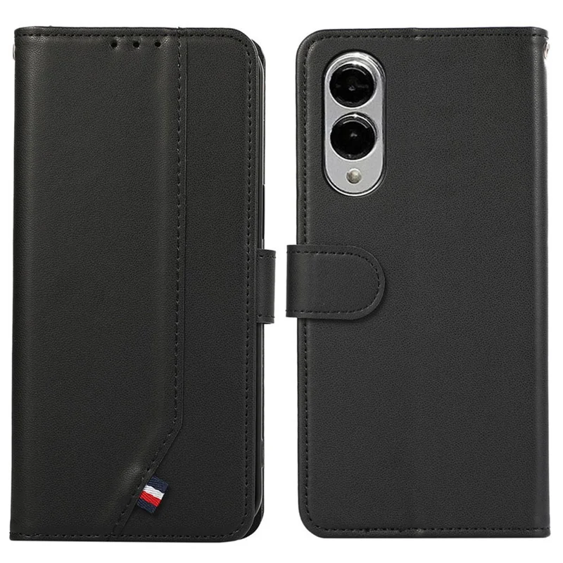 For Samsung Galaxy S25 Edge Case RFID Blocking Flip Leather Phone Cover - Black