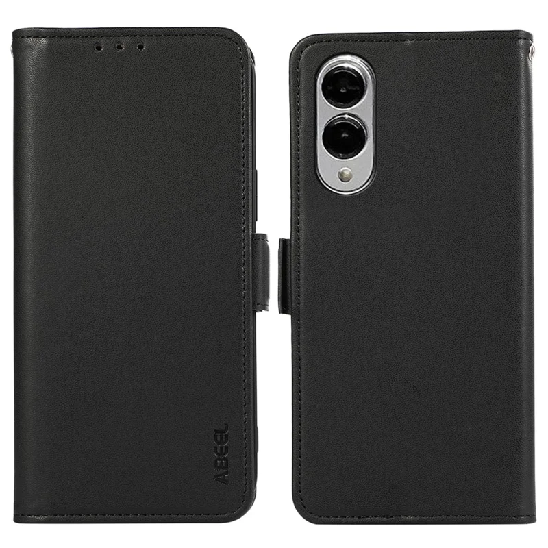 ABEEL For Samsung Galaxy S25 Edge Case Leather Phone Cover with RFID Blocking Wallet - Black