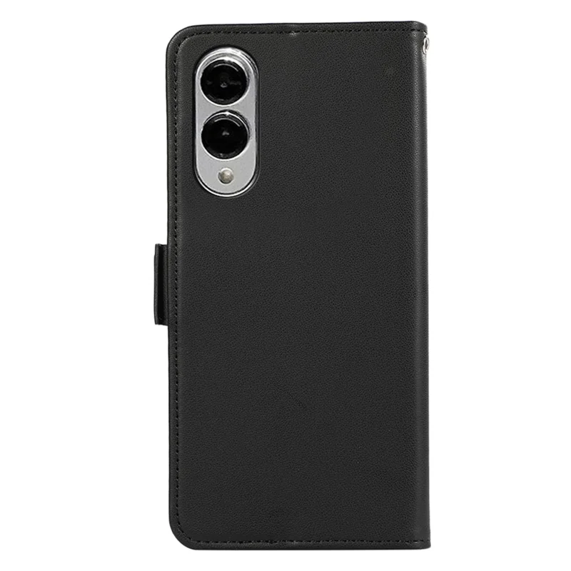 ABEEL For Samsung Galaxy S25 Edge Case Leather Phone Cover with RFID Blocking Wallet - Black