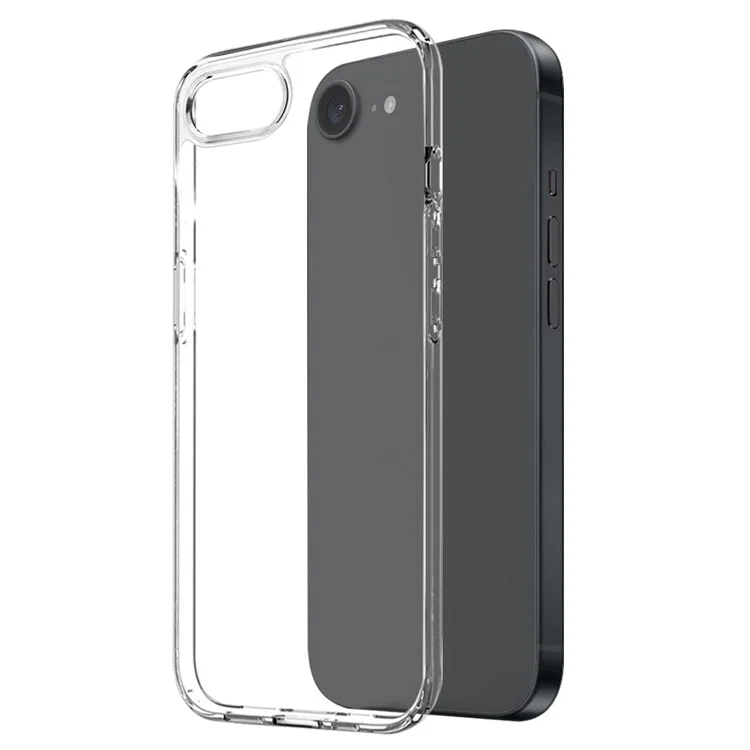 NORTHJO For iPhone 16e Clear Case Soft TPU Phone Cover with Tempered Glass Screen Protector
