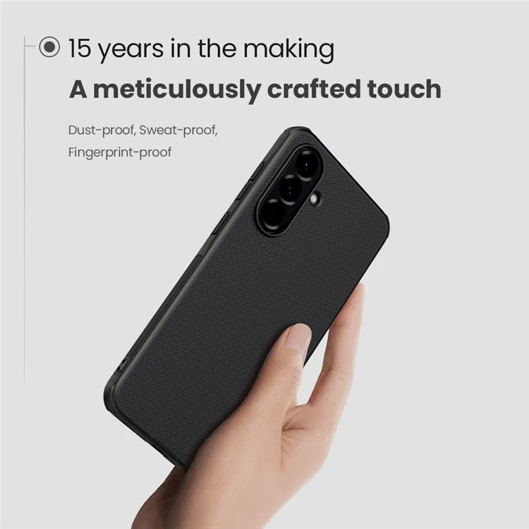NILLKIN Frosted Shield Pro per Samsung Galaxy A56 5G Cover Opaca PC + TPU Custodia per Cellulare - Nero