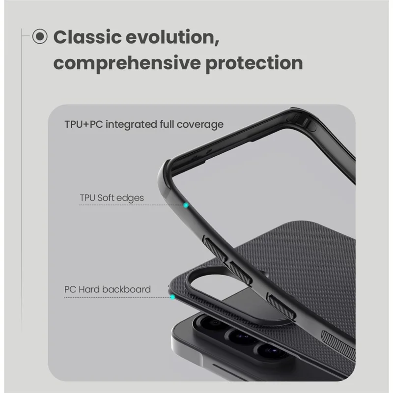 NILLKIN Frosted Shield Pro For Samsung Galaxy A56 5G Case Matte PC + TPU Phone Cover - Blue