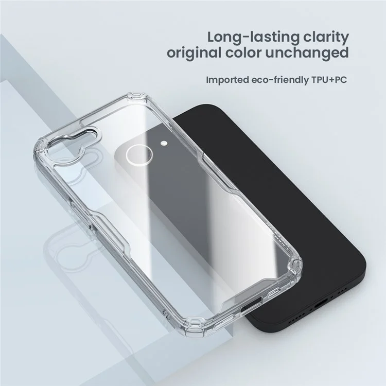 Étui NILLKIN Série Nature Pro pour iPhone SE (2025) - Coque PC + TPU Anti-rayures Transparente