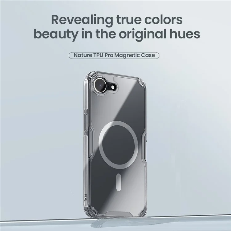 NILLKIN Nature Pro Series для iPhone 16e магнитный чехол TPU + PC ультра прозрачный телефонный чехол