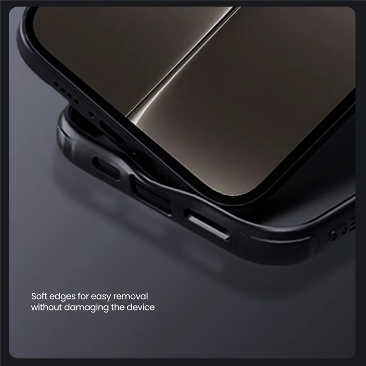 NILLKIN Camshield Pro Series pour étui iPhone SE (2025) PC + TPU Couvercle coulissant pour caméra Protection de téléphone - Noir