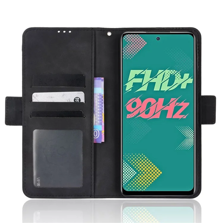 Para Infinix Hot 11s / Hot 11s NFC 4G Slots de Cartão Múltiplo PU Cael Capa Duplome - Preto