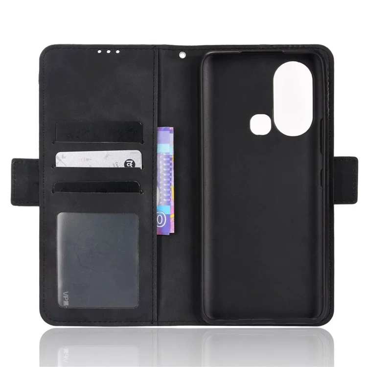 Para Infinix Hot 11s / Hot 11s NFC 4G Slots de Cartão Múltiplo PU Cael Capa Duplome - Preto