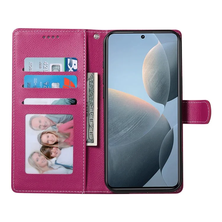 DF-012 For OnePlus Nord CE4 5G Case Litchi Texture Leather Magnetic Clasp Wallet Stand Phone Cover - Rose