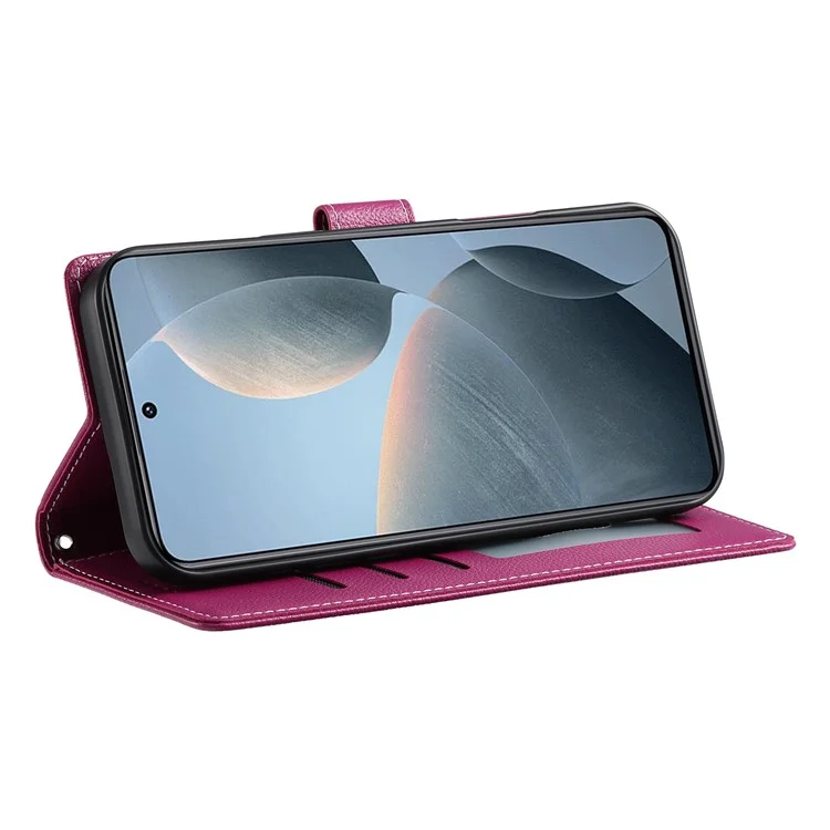 DF-012 For OnePlus Nord CE4 5G Case Litchi Texture Leather Magnetic Clasp Wallet Stand Phone Cover - Rose