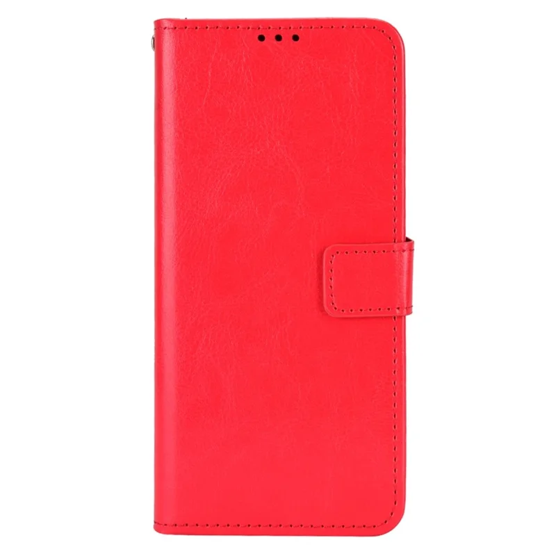 Étui portefeuille à rabat en cuir pour Realme 9i 5G / 10 5G / 10T 5G, support mains libres, texture cheval sauvage, fermoir magnétique, housse protectrice - Rouge