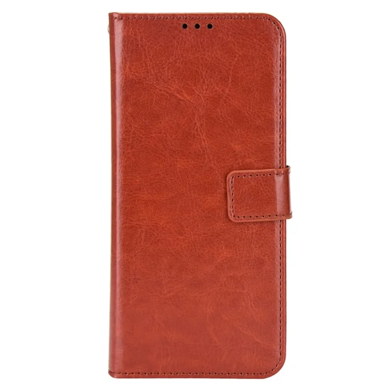 Étui portefeuille à rabat en cuir pour Realme 9i 5G / 10 5G / 10T 5G, support mains libres, texture cheval sauvage, fermoir magnétique, coque de protection - Marron