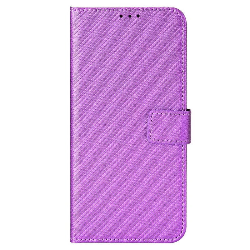 Anti-scratch Phone Cover For Realme 9i 5G / 10 5G / 10T 5G Anti-fall Phone Shell Diamond Texture PU Leather Wallet Case Stand - Purple