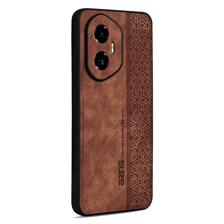 AZNS Pour Étui Honor 300 Coque de Protection en Cuir PU Recouvert de TPU - Marron