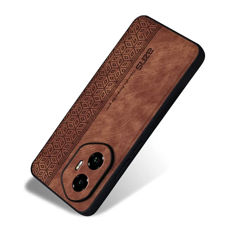 AZNS Pour Étui Honor 300 Coque de Protection en Cuir PU Recouvert de TPU - Marron