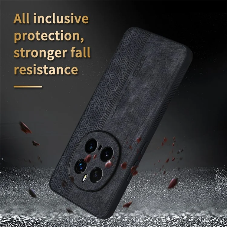AZNS Per Honor Magic7 Pro 5G Cover Protettiva in Pelle PU con Guscio Interno in TPU - Nero