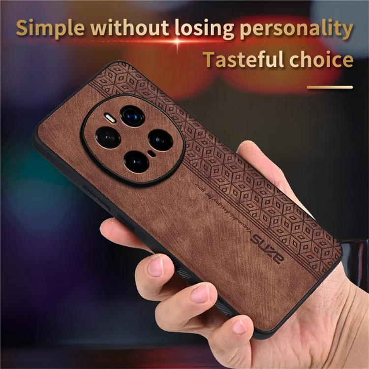 AZNS Per Honor Magic7 Pro 5G Cover Protettiva in Pelle PU con Guscio Interno in TPU - Nero