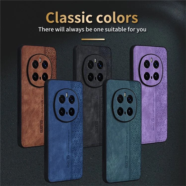 AZNS Per Honor Magic7 Pro 5G Cover Protettiva in Pelle PU con Guscio Interno in TPU - Nero