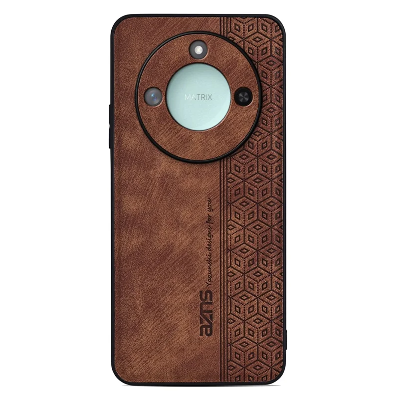 Capa AZNS para Honor X60 5G em Couro PU com Proteção - Marrom