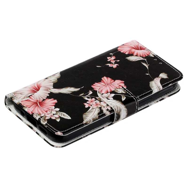 For Samsung Galaxy S25 Edge Case Pattern PU Leather Flip Phone Cover - Rhododendron