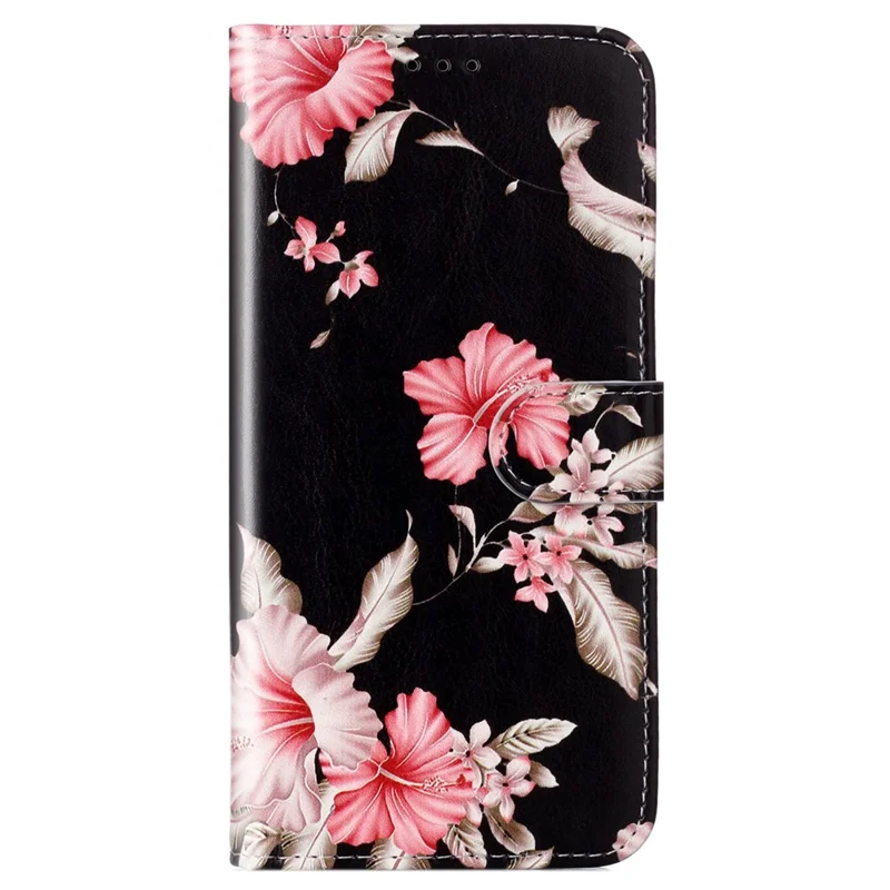 For Samsung Galaxy S25 Edge Case Pattern PU Leather Flip Phone Cover - Rhododendron