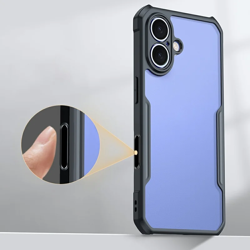 XUNDD For iPhone 16 Case with Camera Touch Control Button TPU + PC Back Cover
